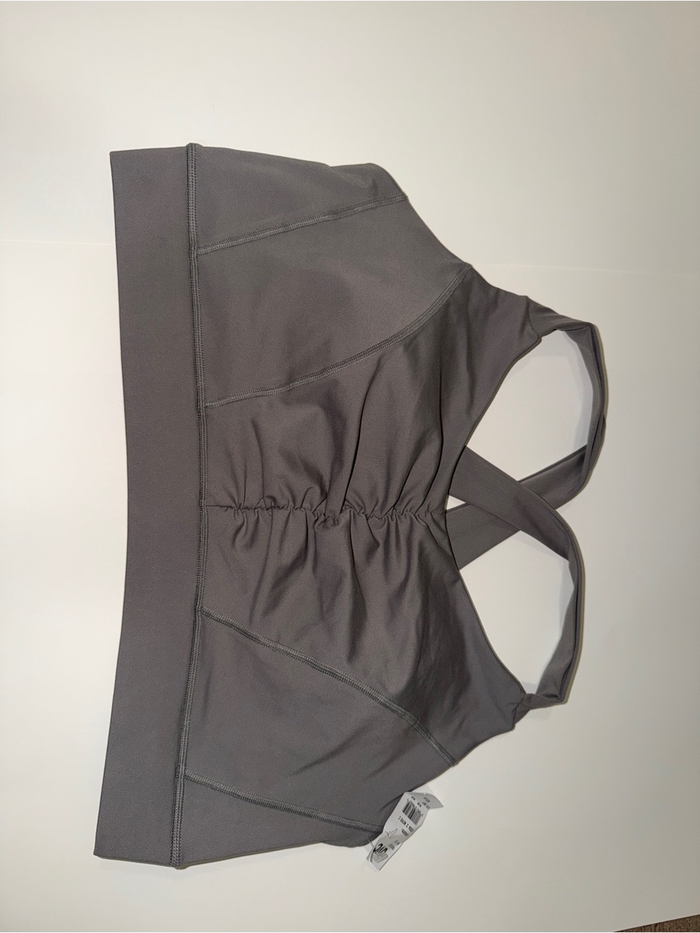 zuda Gray Cross-Back Sports Bra